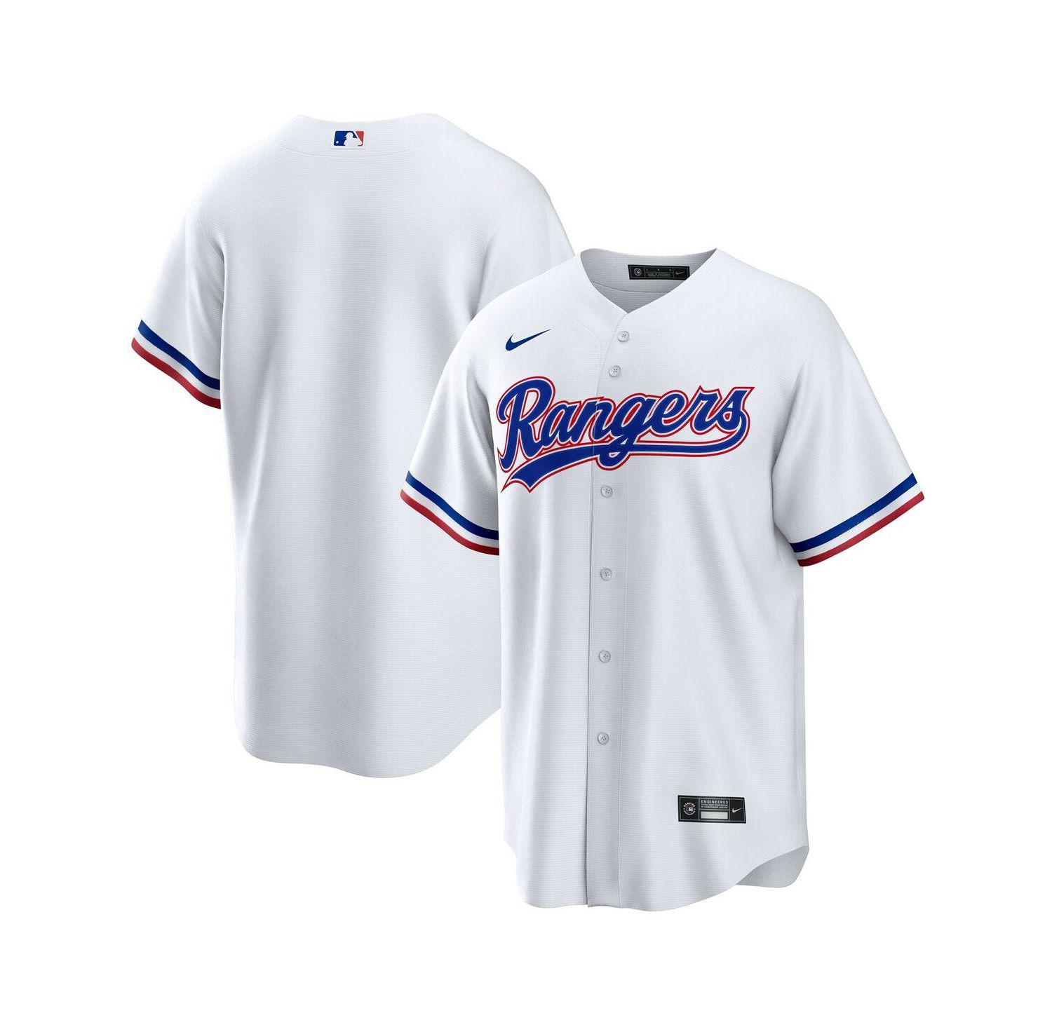Men's White Texas Rangers Home Big & Tall Replica Jersey