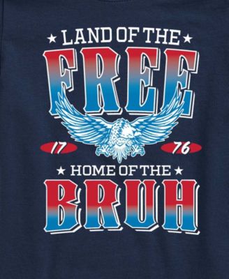 Boys' 8-20 Land Of The Free Home Of The Bruh Short-Sleeve Graphic T-Shirt