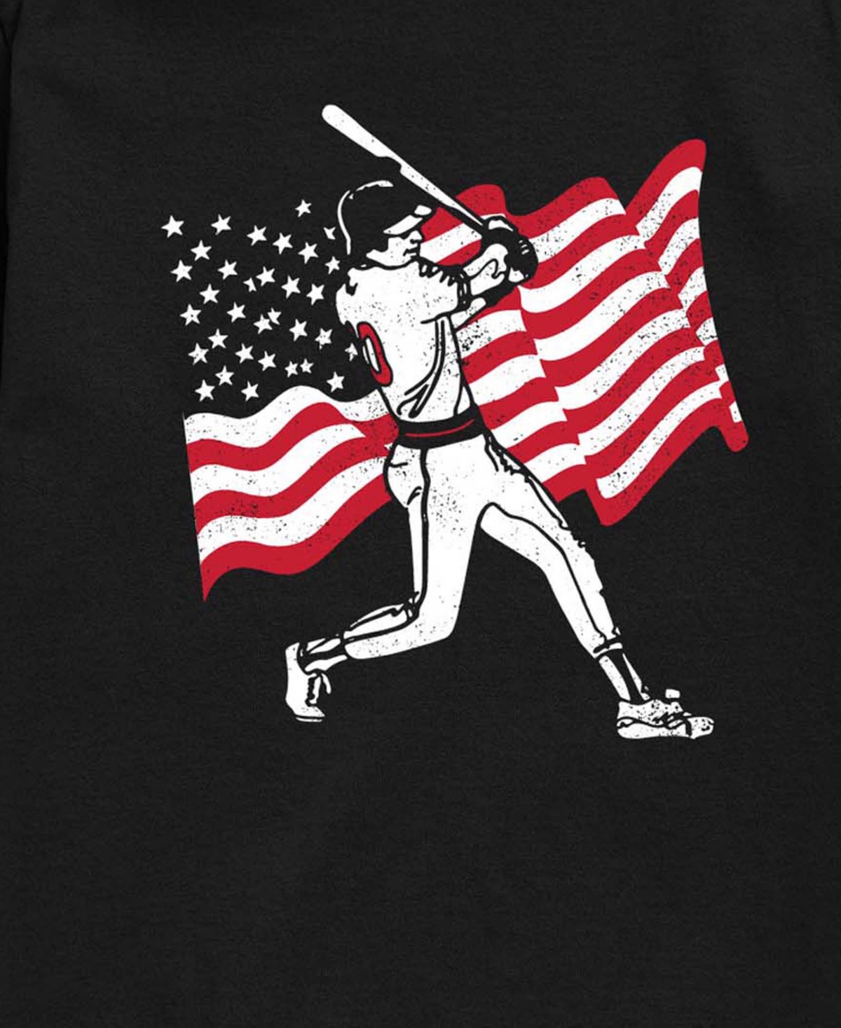 Instant Message Boys' 8-20 Baseball Player American Flag Short-Sleeve Graphic T-Shirt
