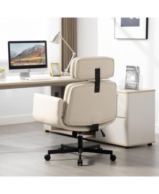 Modern Swivel Gaming Chair PU Lounge Desk Chair with Wide Seat, Swivel Office Chairs