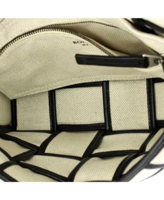 Cassette Crossbody Bag Padded Maxi Intrecciato Canvas with Leather