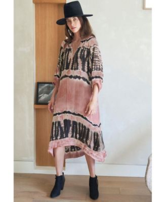 Women's Ocean+Main Tie Dye Gauze Dress with Pockets