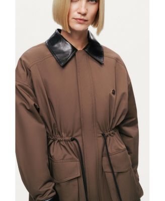 Women's Contrast Collar Utility Jacket