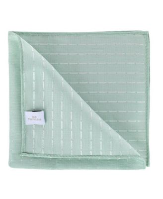 Men's Churchill Chambray 12-Inch Polka Dot Linen Blend Pocket Square