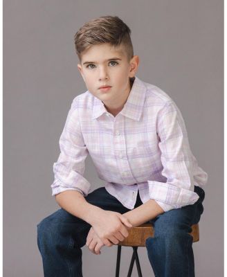 Toddler Boys Hope and Henry Linen Long Sleeve Button Down Shirt