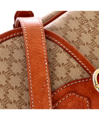 Small Vintage Saddle Flap Shoulder Bag Macadam Coated Canvas