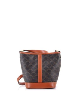 Small Bucket Bag Triomphe Coated Canvas