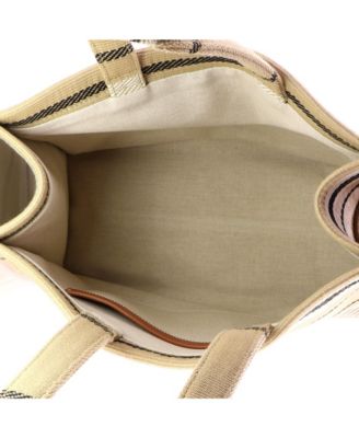 Large Cabas Thais Tote Triomphe Striped Jacquard Textile