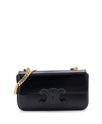 Small Triomphe Chain Shoulder Bag Leather