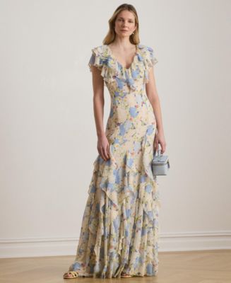 satin a line dress Ladivine BD104 - Long A-Line Dress