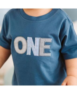 Baby Boys One Patchwork Patch Short Sleeve T-Shirt