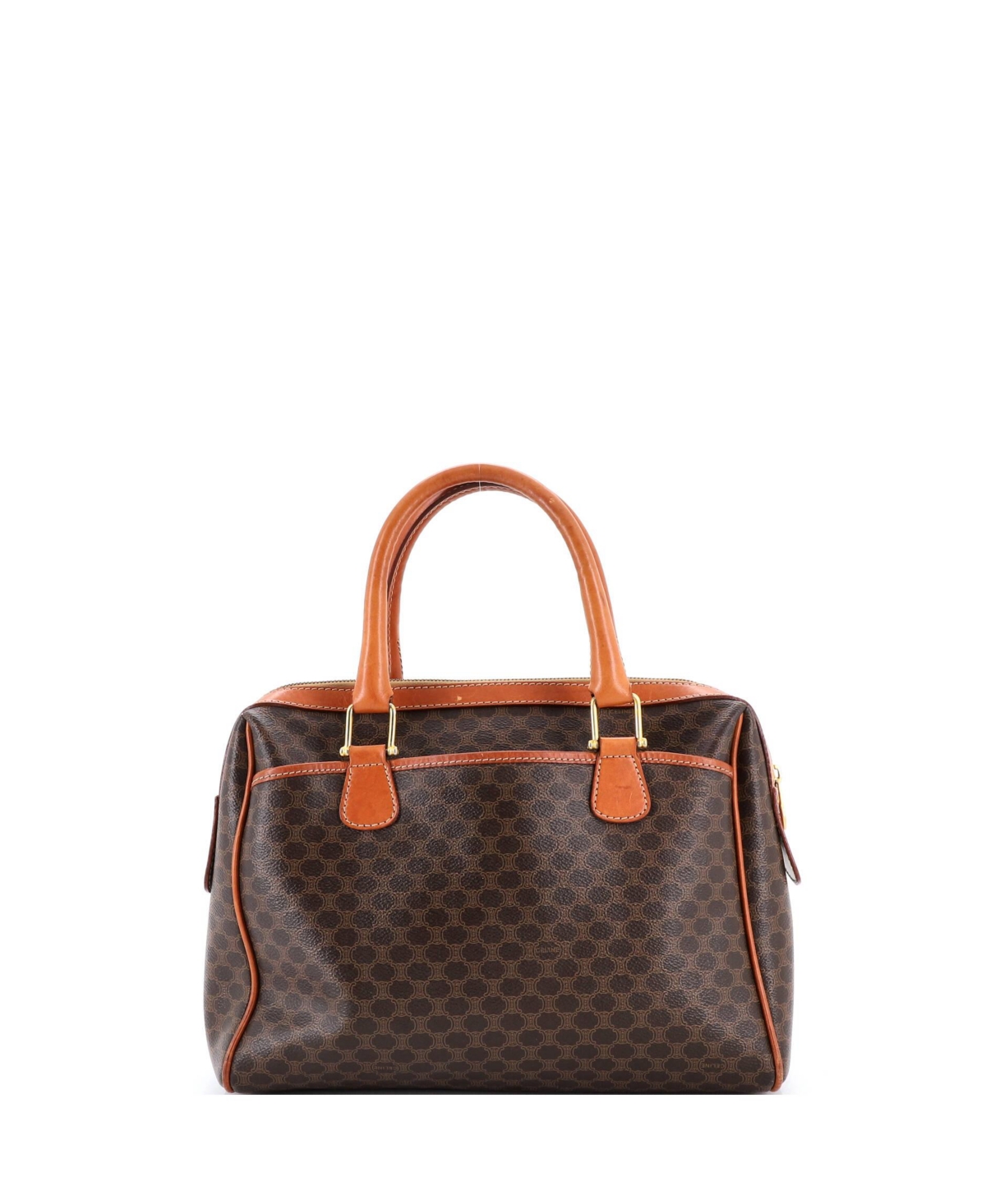 Pre-Owned Celine Medium Vintage Boston Bag Macadam Coated Canvas