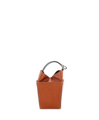 Strap Box Top Handle Bag Leather