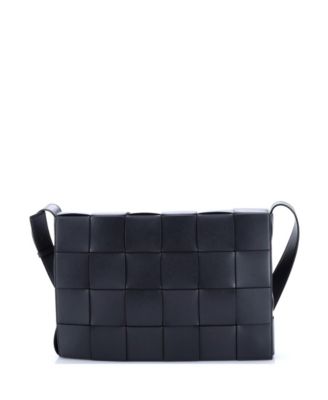 Medium Cassette Messenger Bag Maxi Intrecciato Leather