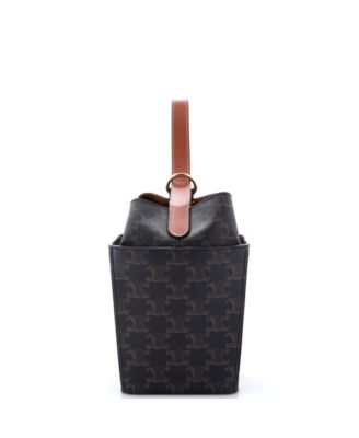 Strap Box Top Handle Bag Triomphe Coated Canvas