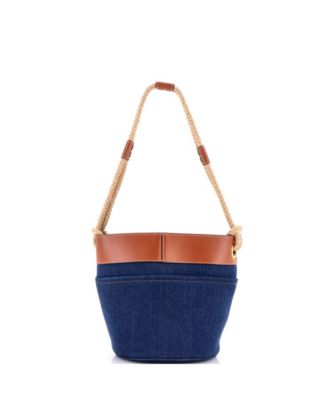 Small Rope Bucket Bag Denim