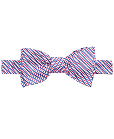 Brooks Brothers Men's Seersucker Striped To-Tie Bow Tie