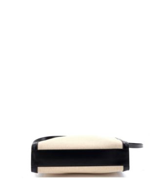 Small Vertical Cabas Tote Canvas with Leather