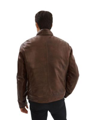 Men's GUNNAR Leather Biker Jacket