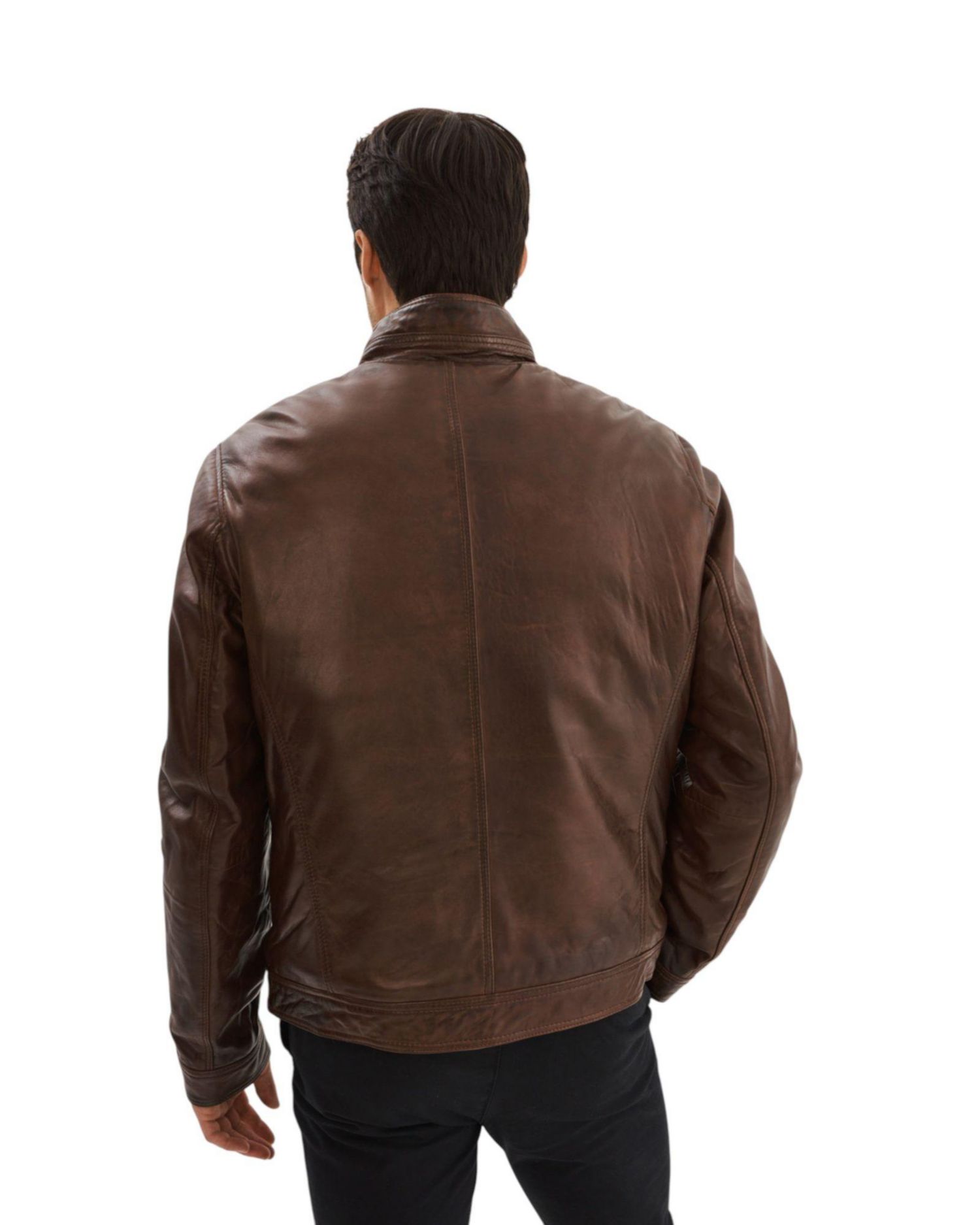 Men's GUNNAR Leather Biker Jacket
