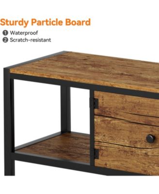 65" TV Stand for Bedroom, Farmhouse Cabinet with Storage, Fits up to 75" TVs, Wooden Console