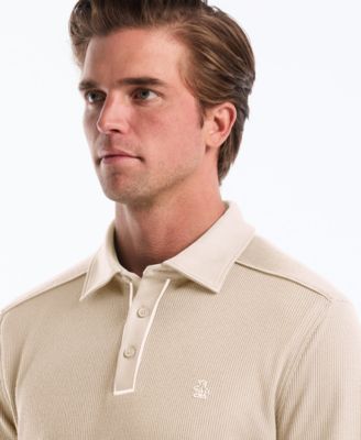 Men's Slim-Fit Waffle Knit Polo Sweater