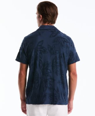 Men's Floral Button Front Short-Sleeve Shirt