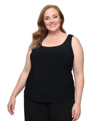 Plus Size Scoop Neck Top and Jacket Twinset Dress 
