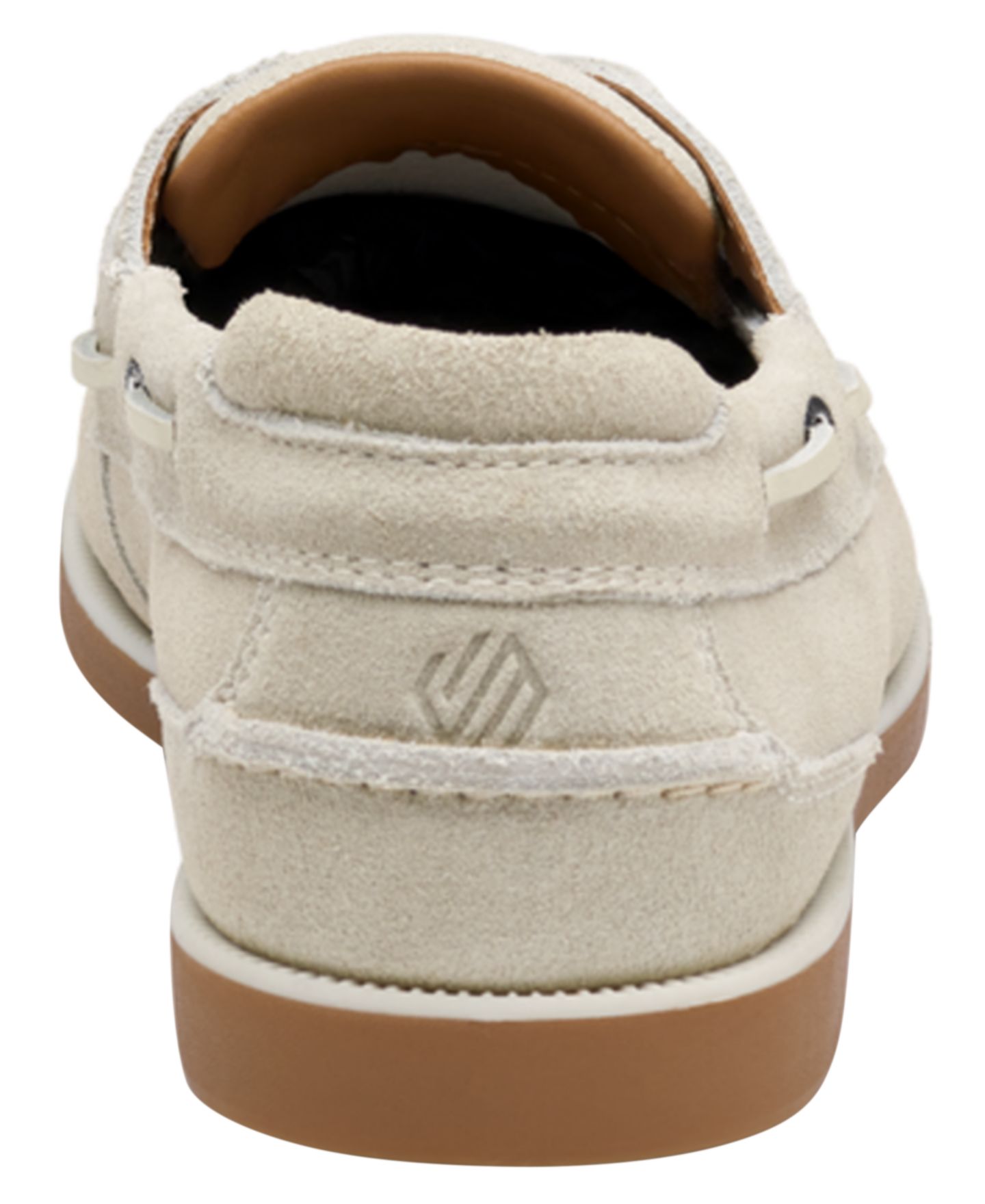 Обувь Johnston & Murphy Men's Ventura Two-Eye Round Toe Boat Shoes, цвет: Молочный белый замшевый — фото 3