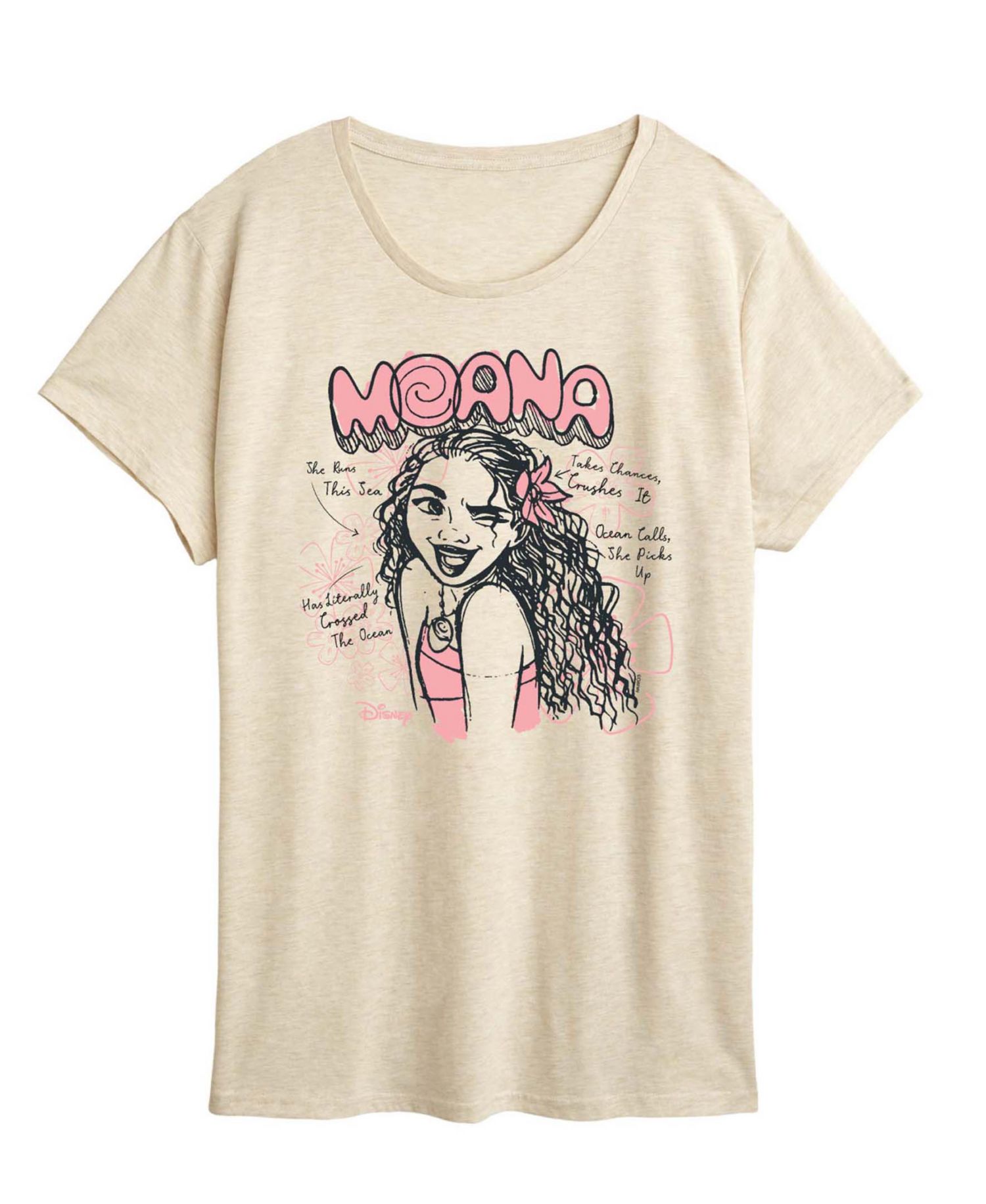 Plus Size Moana Sketch Graphic T-Shirt