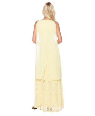 knee length dresses for ladies Ely Yellow Lace Maxi Formal Dress - Pre Order - US 4