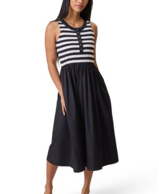 Maternity Charlotte Mixed Media Nursing Midi Dress