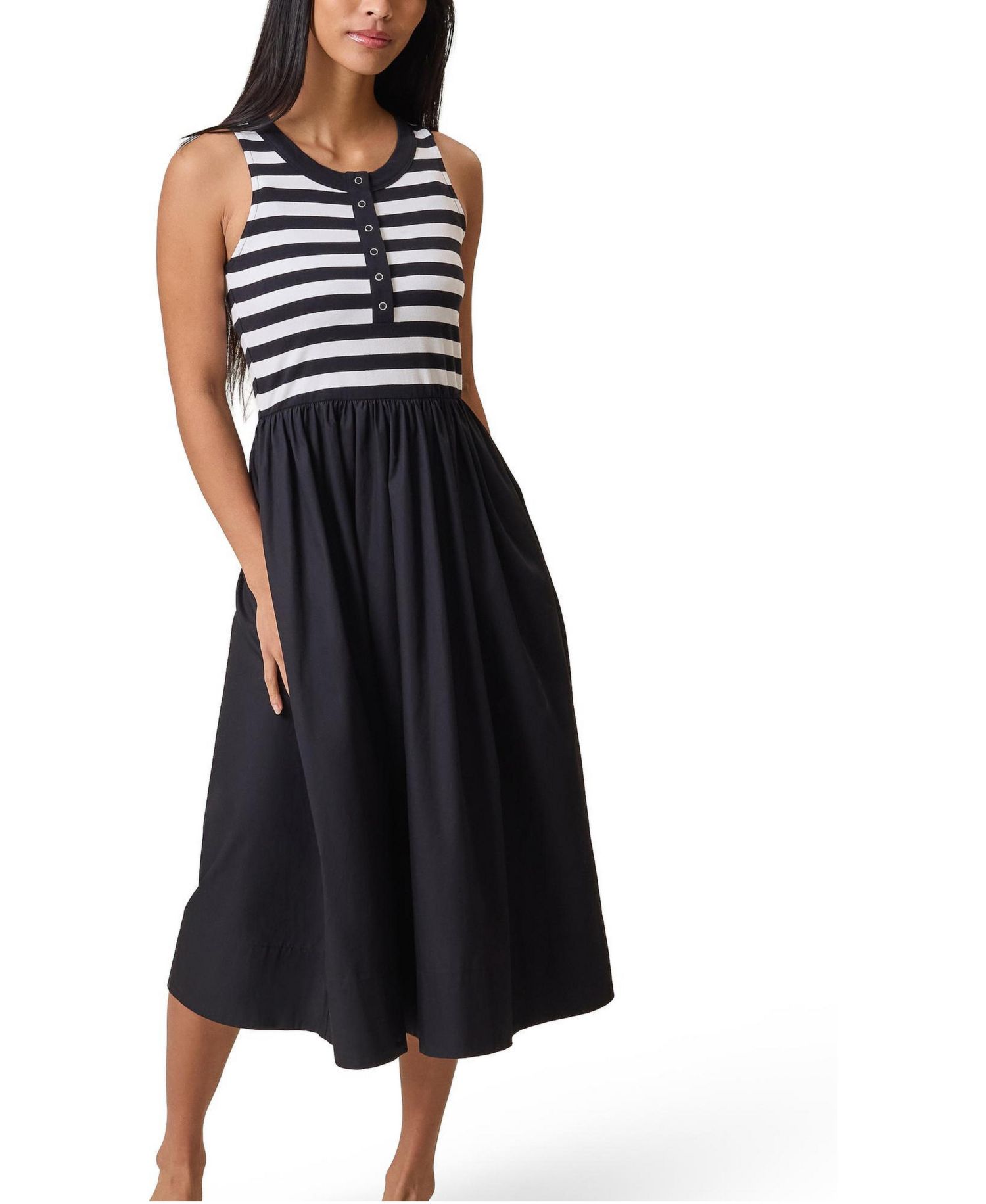 Women's Charlotte Mixed Media Nursing Midi Dress