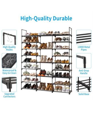 9-Tier Stackable Shoe Rack Organizer, Holds 50 Pairs