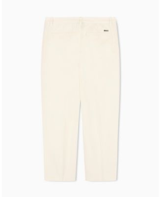 Men's White Edition Cotton Pleat Pants
