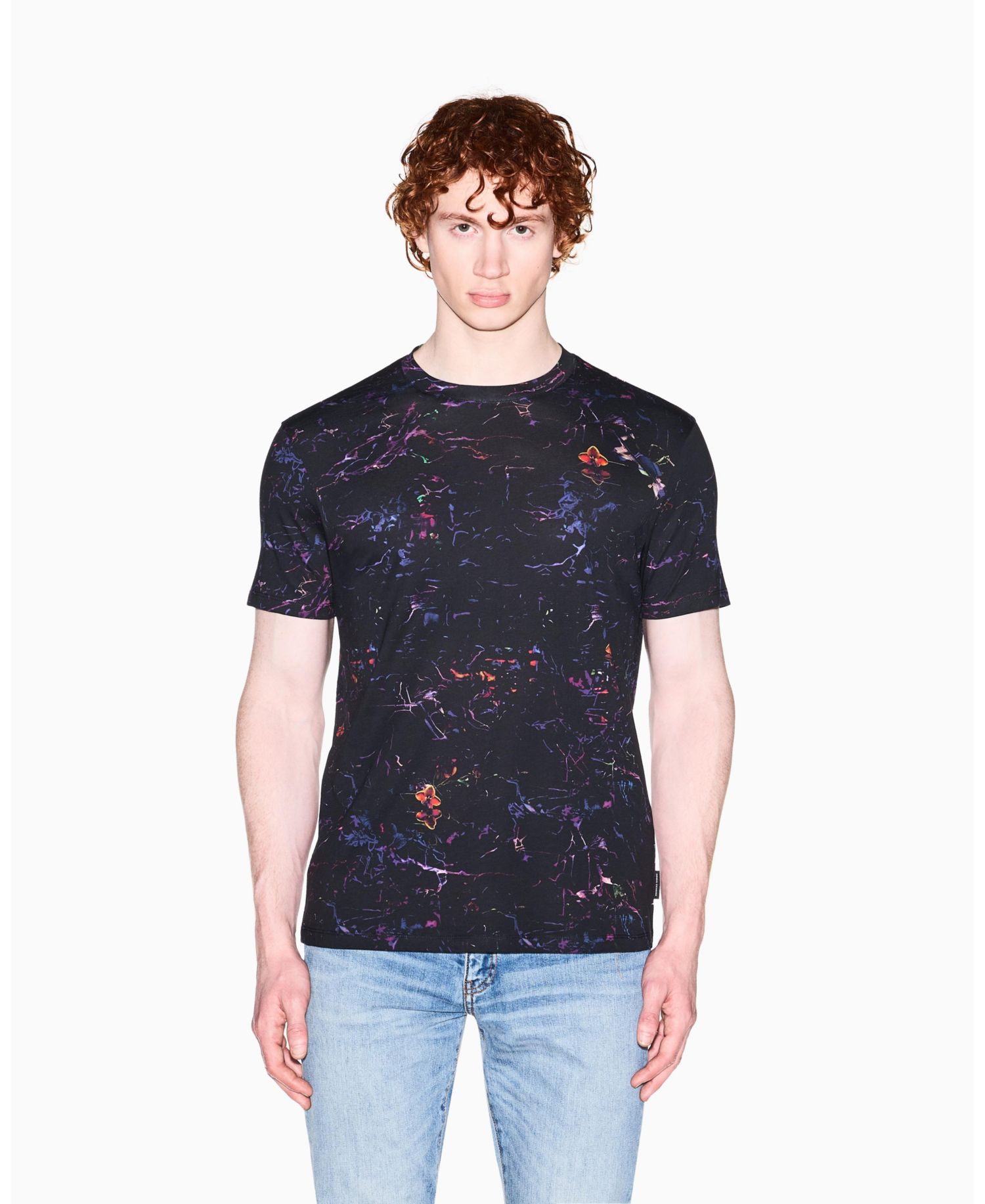 Men's Short Sleeve Floral Print T-Shirt