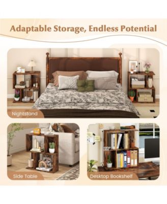 3 Tier Small Space Bookshelf with Display Shelf Organizer