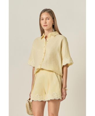 Women's Linen Lace Shirt