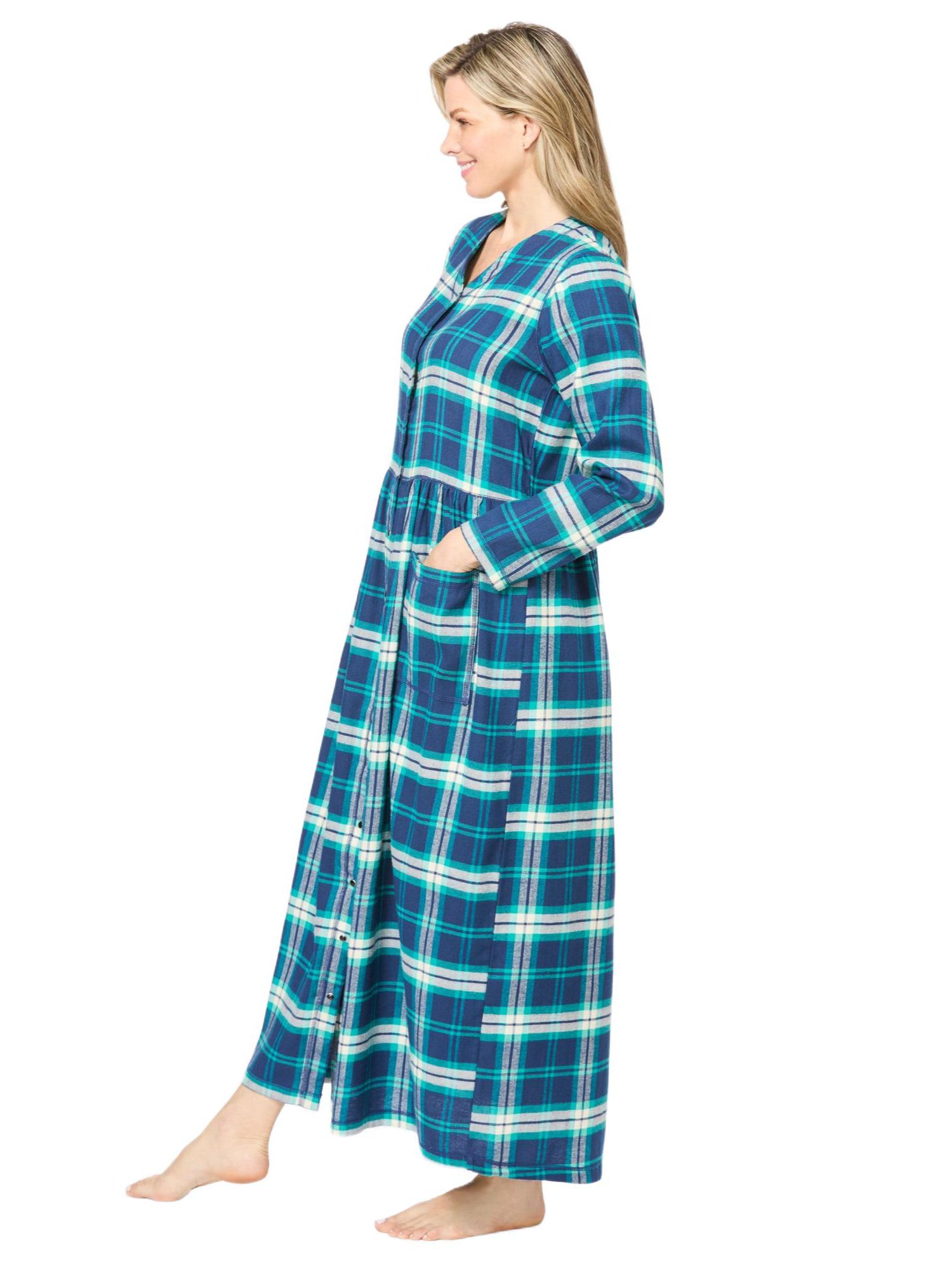 Plus Size Only Necessities Flannel Plaid Lounger