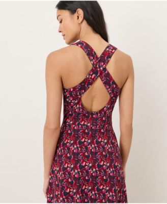 Women's Fit & Flare Open Back Maxi Dress Made With Organic Cotton