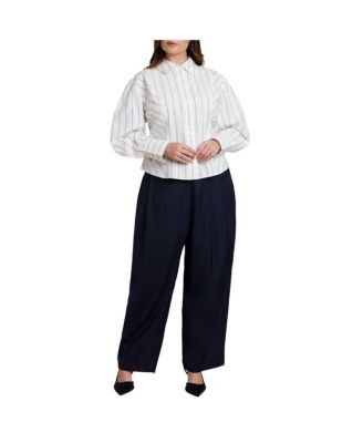 Women's Pleated Straight Leg Trouser