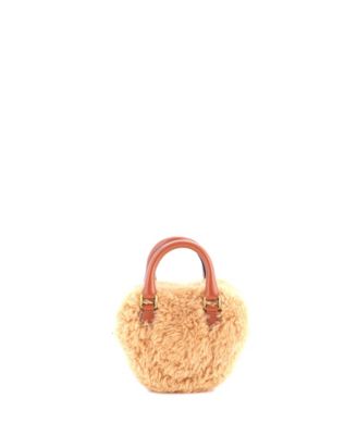 Medium Heart Bag Shearling with Leather