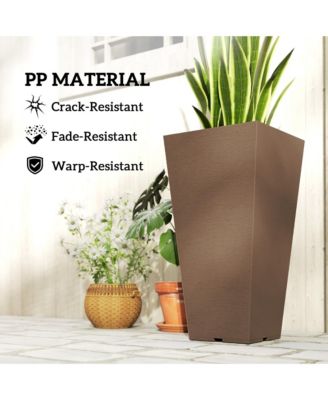 23" Tall Planters, Set of 2 Tape Outdoor Planters,