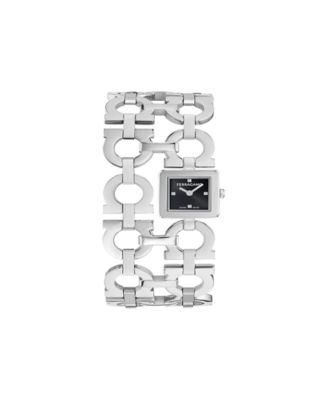 Women's Silver Stainless Steel Bracelet Watch, 19x19mm