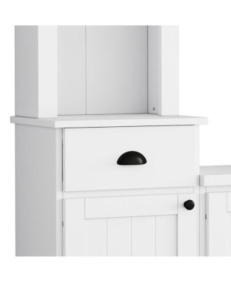 Minimalist Entertainment Wall Unit Set with Bridge for TVs Up to 75