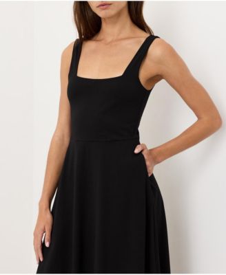 Women's Organic Cotton Fit & Flare Square Neck Dress