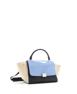 Small Trapeze Bag Leather with Patent