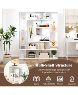 7-Tier Bookshelf Open Display Shelf Rack for Home