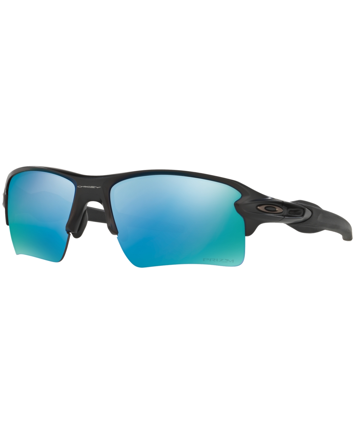 Oakley Polarized Xl Prizm Sunglasses, Oo9188 Flak 2.0 Mirrored In Black Matte,blue Mirror Polar