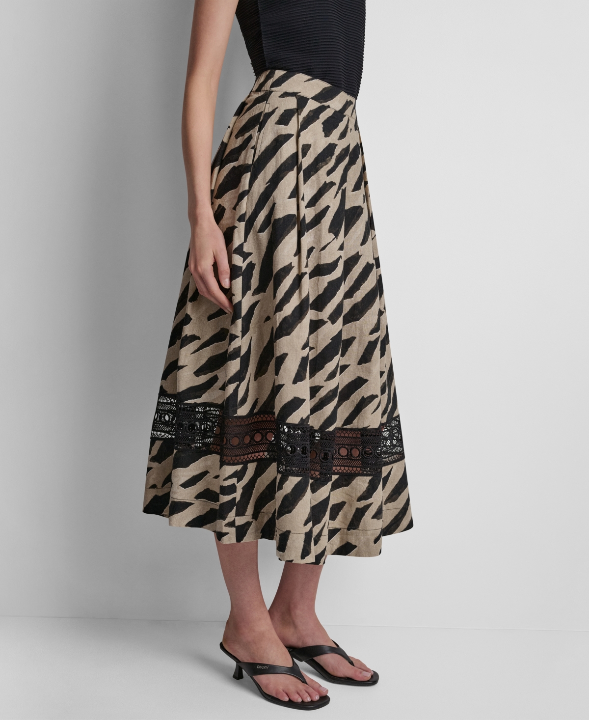 Dkny Women's Printed Loop Lace Skirt